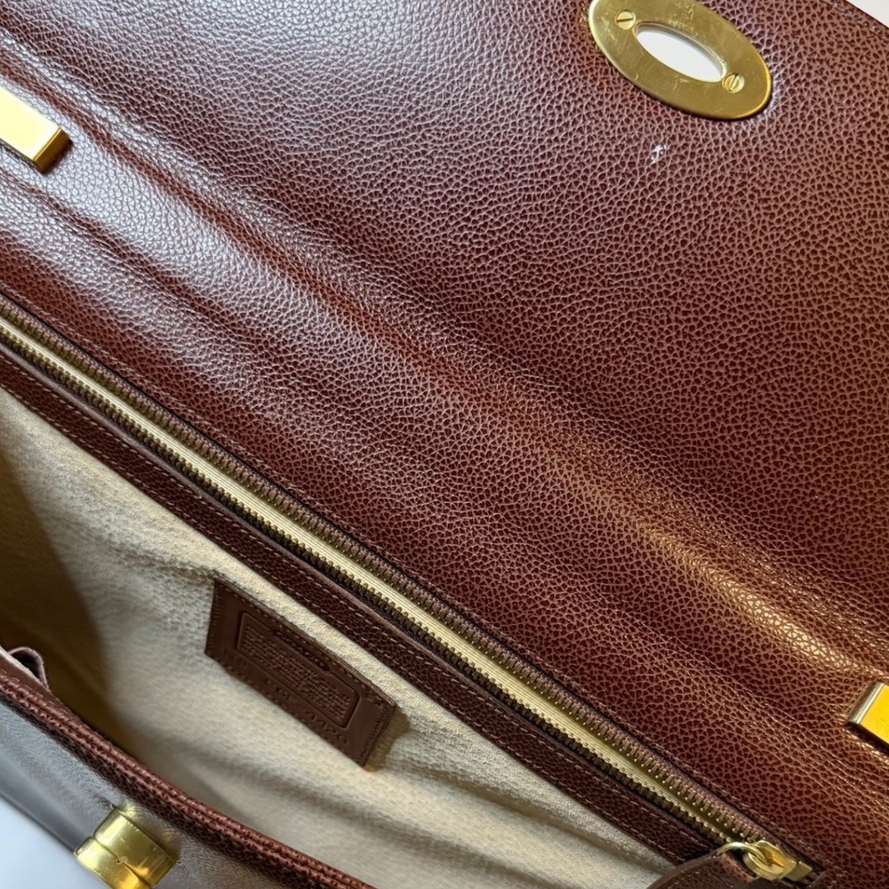 Vintage Coach Briefcase Mahogany Brown Textured Leather 4420 - Picture 7 of 7